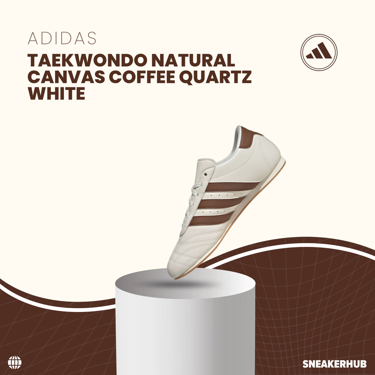 Adidas taekwondo natural canvas coffee quartz white