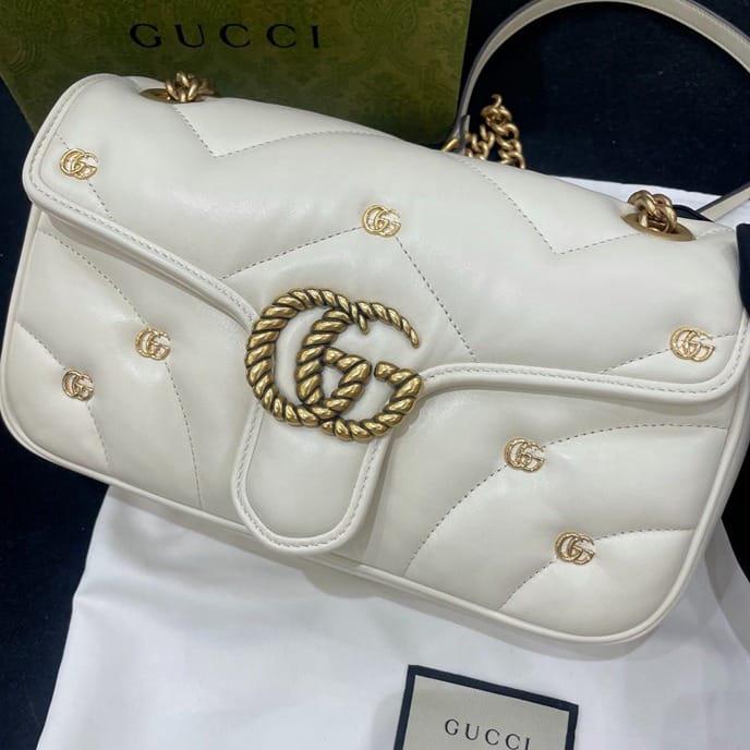 Gucci Handbag White/Gold