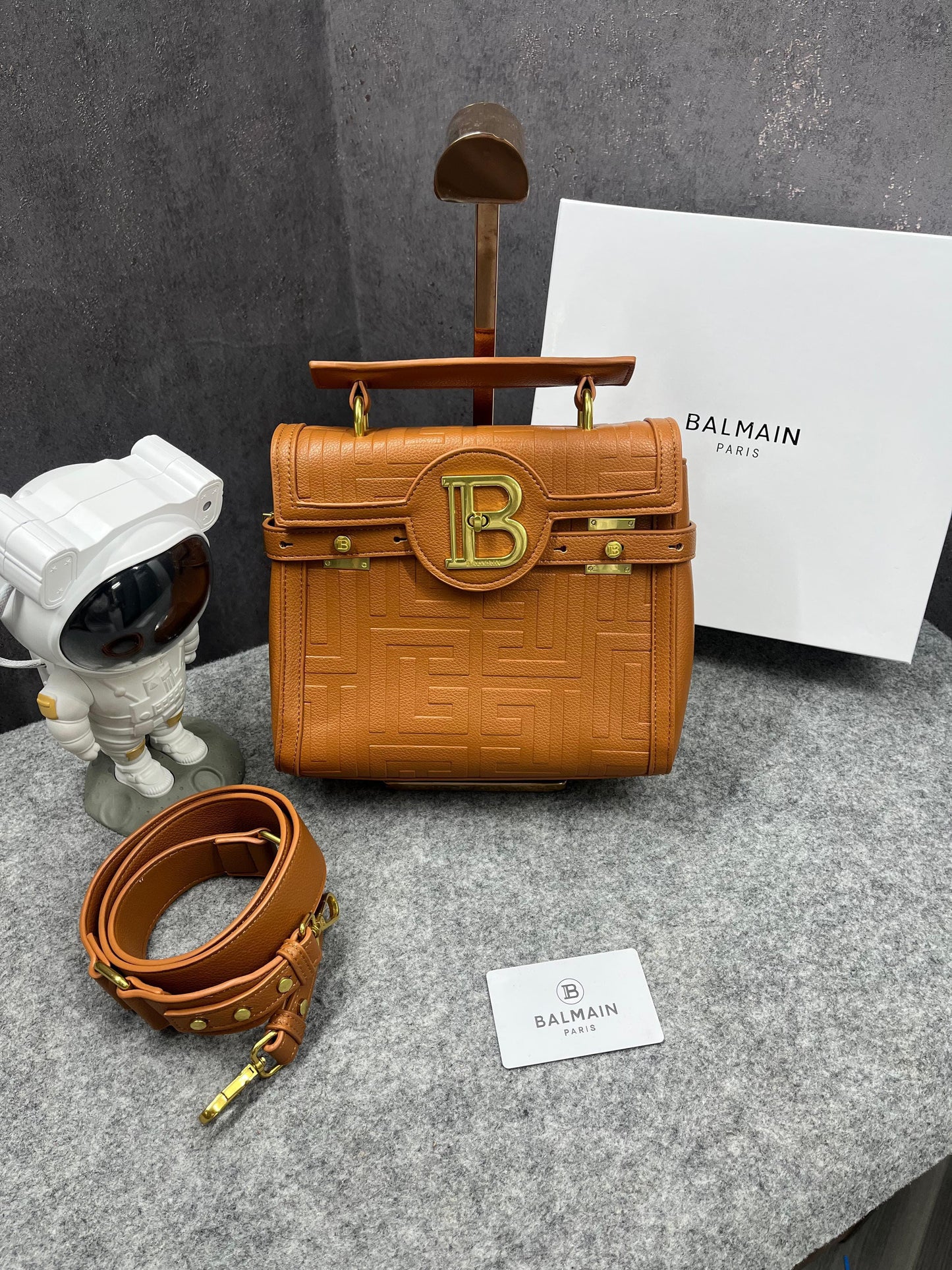 Balmain Paris Handbag Women Brown