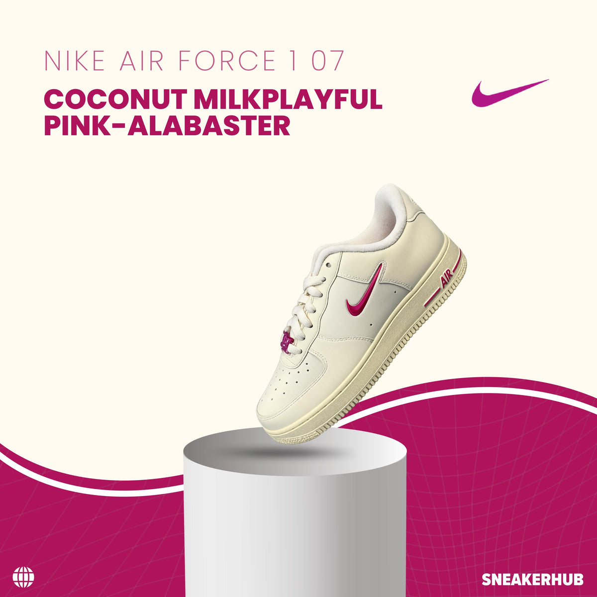 Nike Air Force 1 07 coconut milk playful pink-Alabaster