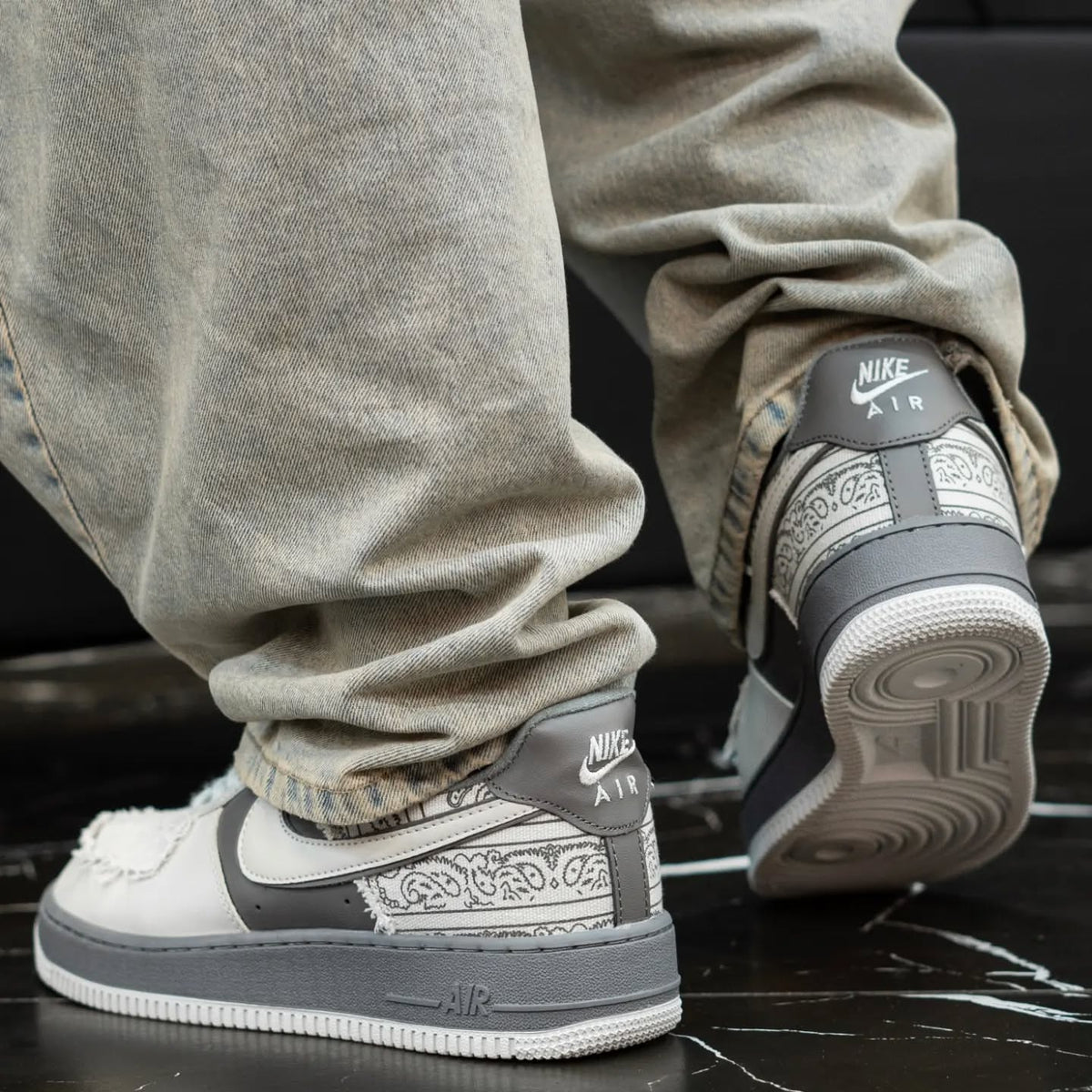 NIKE AIRFORCE BIG BANG WHITE GREY