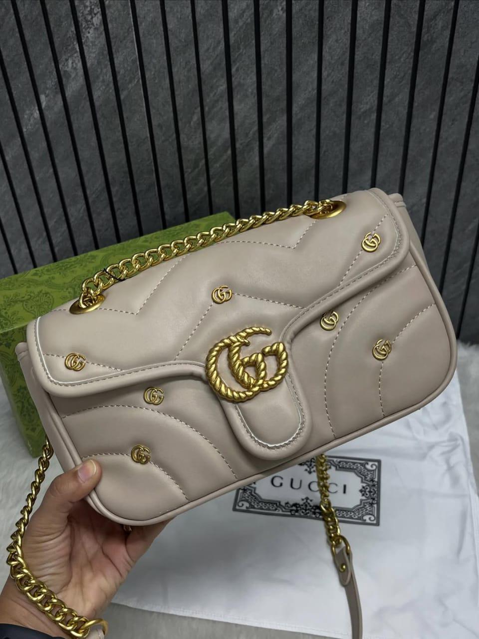 Gucci Handbag Cream/Gold