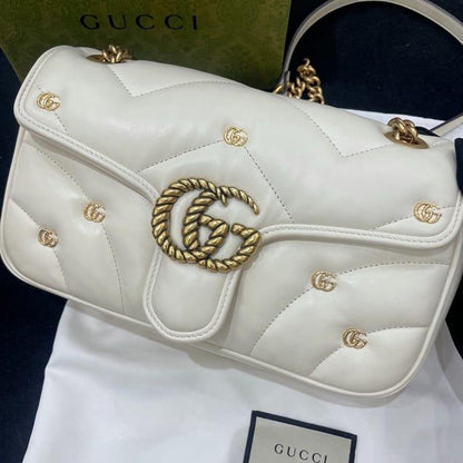 Gucci Handbag White/Gold