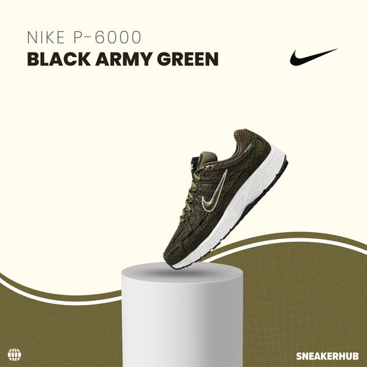 NIKE P 6000 BLACK ARMY GREEN