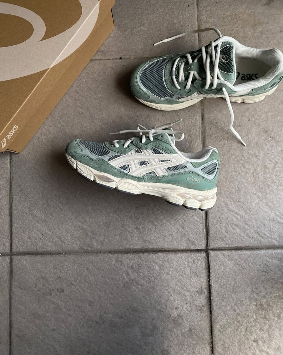 Asics Gel NYC Ivory Smoke Green