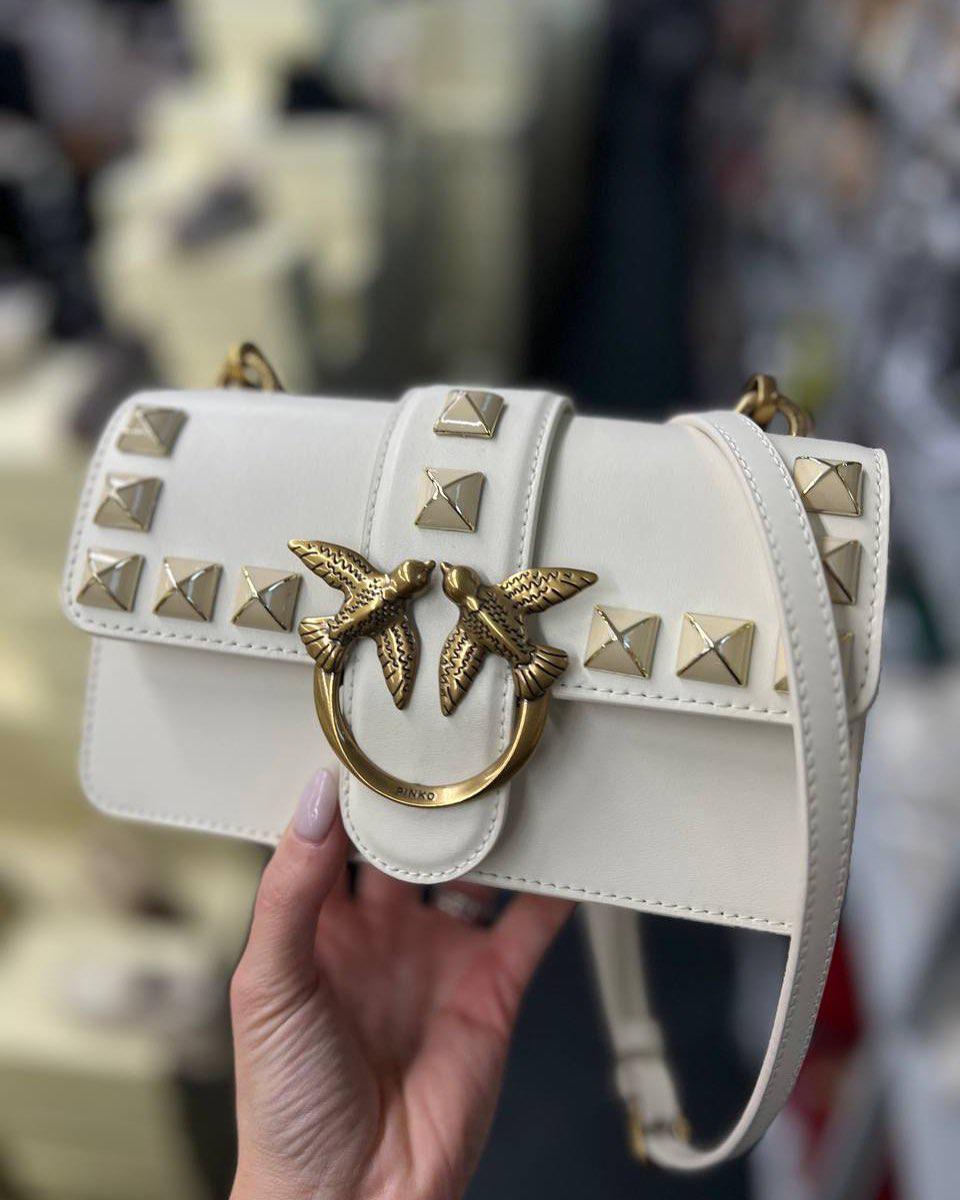 Pinko Handbag White/Gold