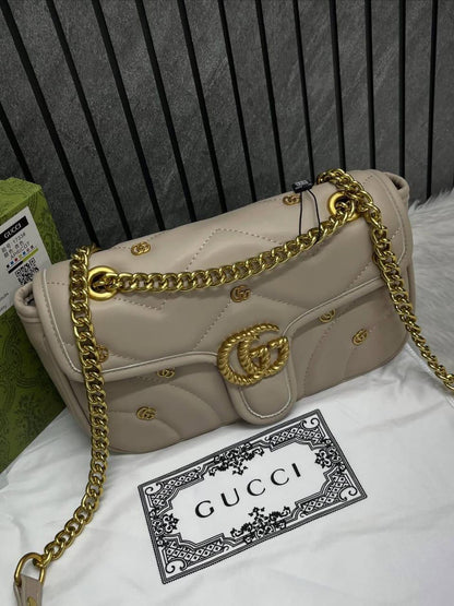Gucci Handbag Cream/Gold