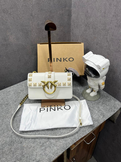 Pinko Handbag White/Gold