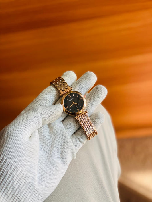 Fossil Watch Women Black/White/Cream