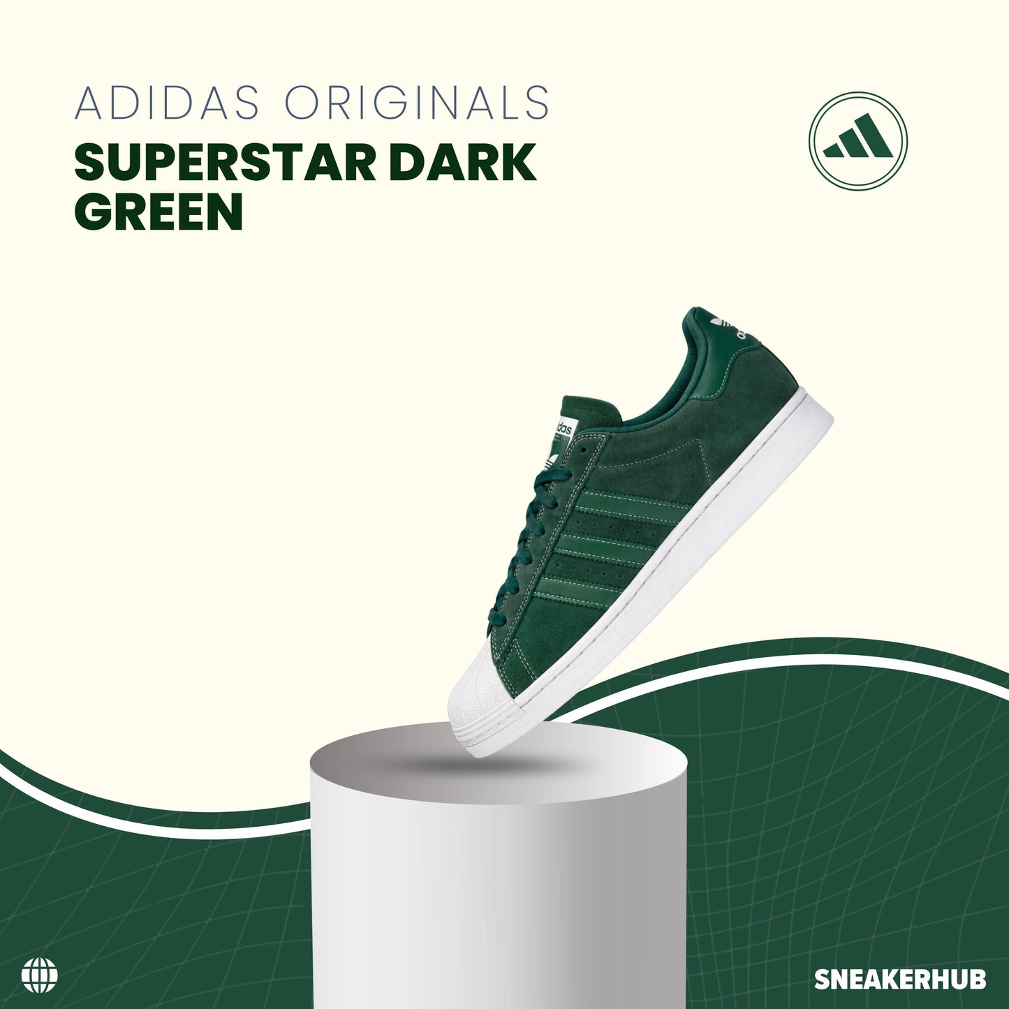 ADIDAS ORIGINALS SUPERSTAR DARK GREEN
