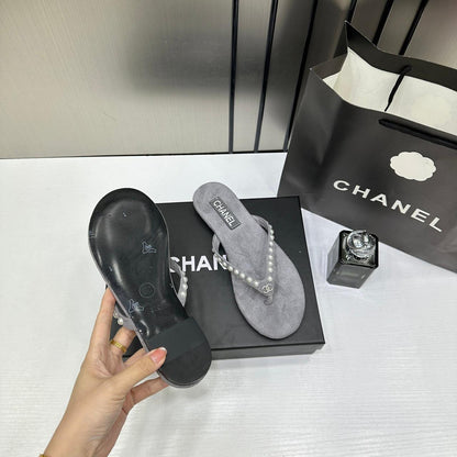 Chanel Sandals Women Gray/Pink