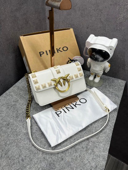 Pinko Handbag White/Gold